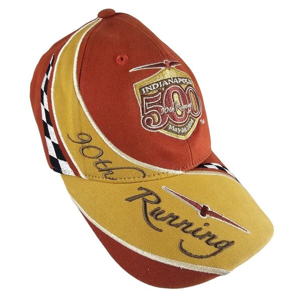 Indianapolis 500 Hat Indiana Motor Speedway 90th Race 2006 Orange Gold Limited - Picture 2 of 12